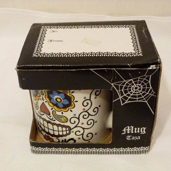 FLOMO Day of The Dead Decorative Ceramic Mug in Gift Box - Picture 2 of 8